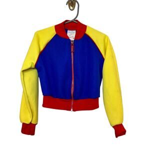 Vintage toddler colourblock zip jacket